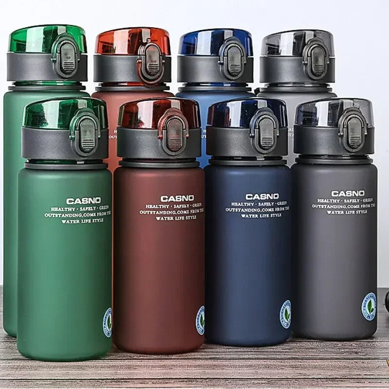 Botella de agua deportiva de alta calidad, libre de BPA, a prueba de fugas, ideal para paseos, caminatas y otras actividades. Disponible en 400ml y 560ml.