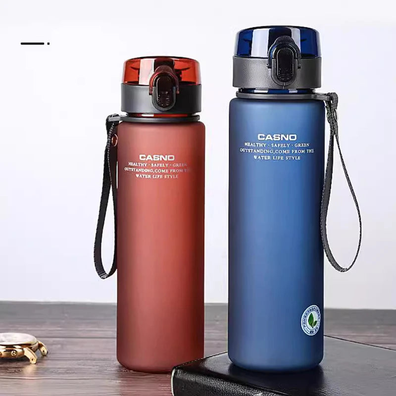 Botella de agua deportiva de alta calidad, libre de BPA, a prueba de fugas, ideal para paseos, caminatas y otras actividades. Disponible en 400ml y 560ml.